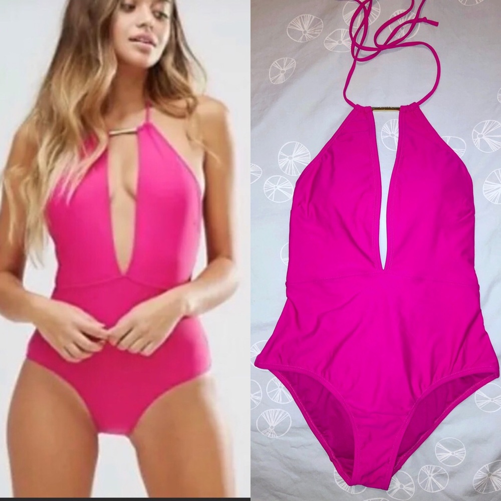 Ted Baker halter one piece pink Swimsuit